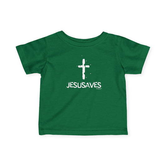 JESUSAVES – Jesus Saves Cross Design Infant T-Shirt (Dark) by TOOLOUD