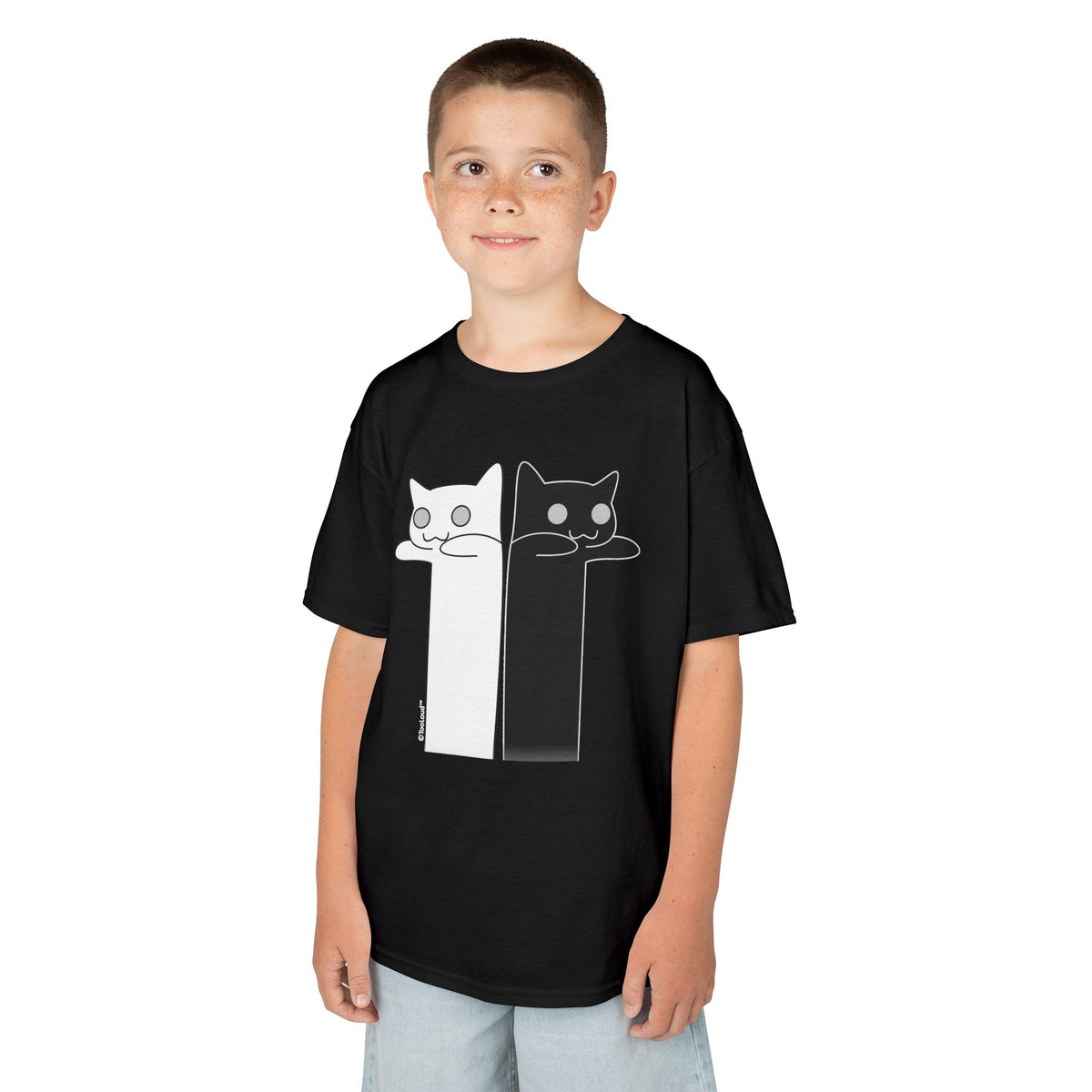 Longcat and Tacgnol – Internet Humor Children's Dark T-Shirt by TOOLOUD
