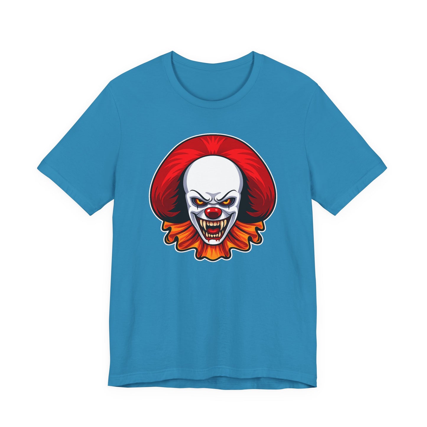 Sinister Clown with Scary Eyes Adult T-shirt by TOOLOUD