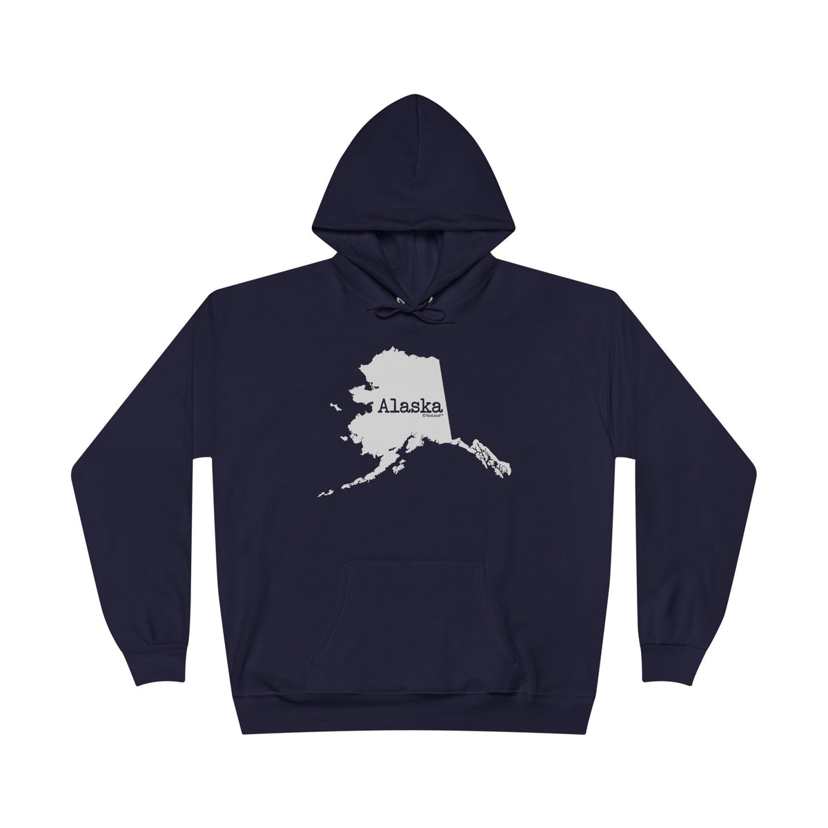 Alaska – United States Shape Dark Hoodie Sweatshirt by TOOLOUD