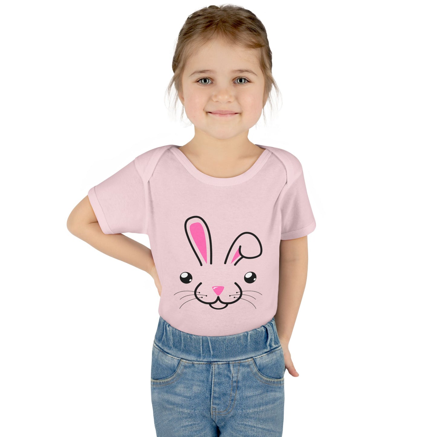 Cute Bunny Face Baby Romper Bodysuit by TOOLOUD