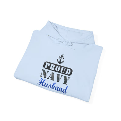 TooLoud Proud Navy Husband Hoodie Sweatshirt