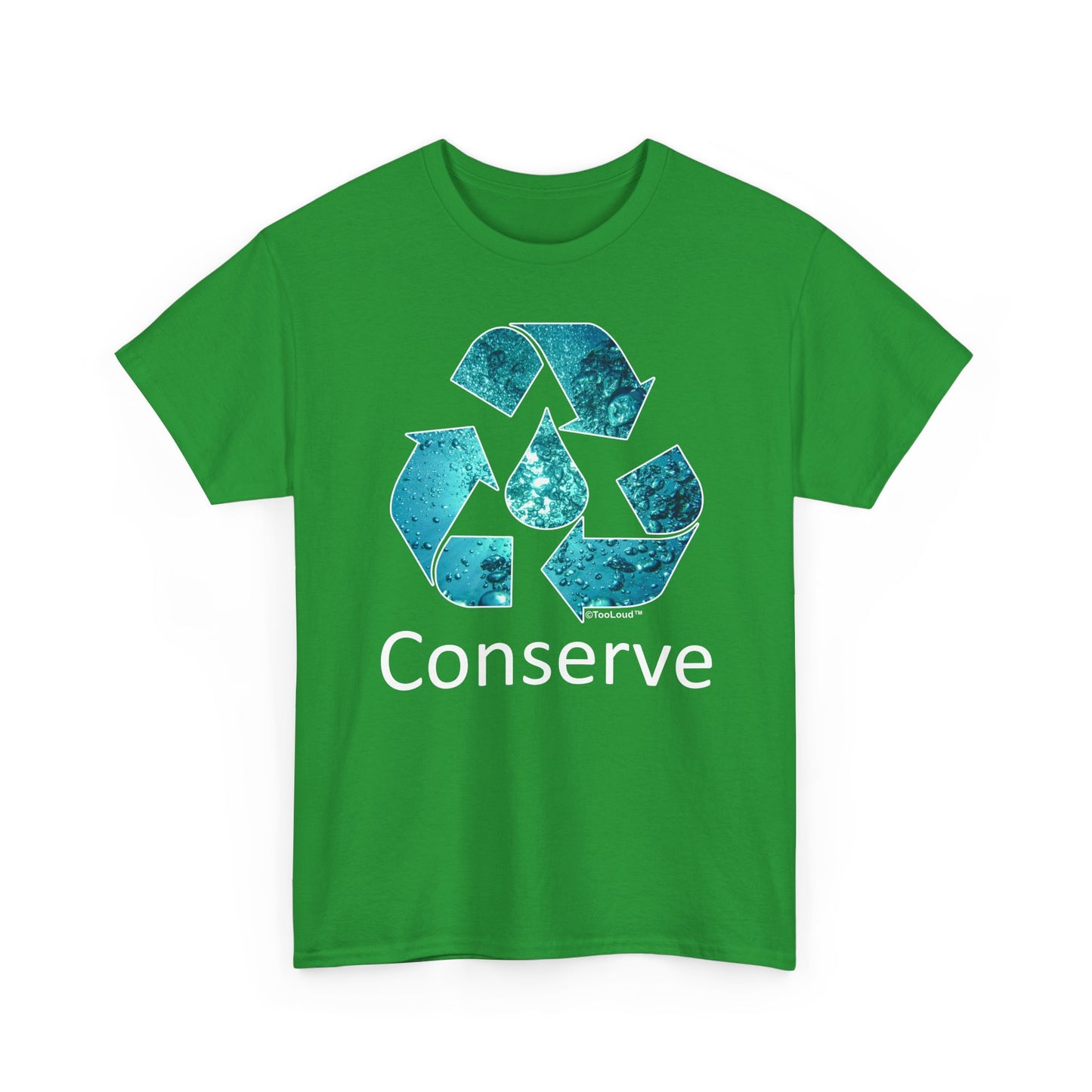 Water Conservation Text Adult Dark T-Shirt by TOOLOUD
