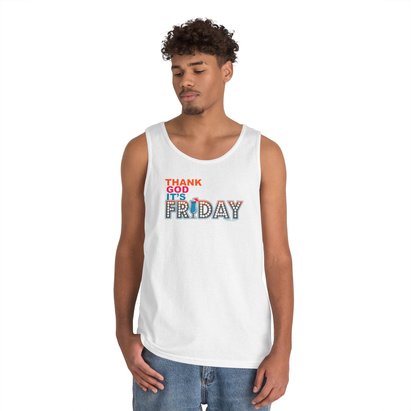 Thank God It's Friday Mixed Drink Loose Tank Top by TOOLOUD