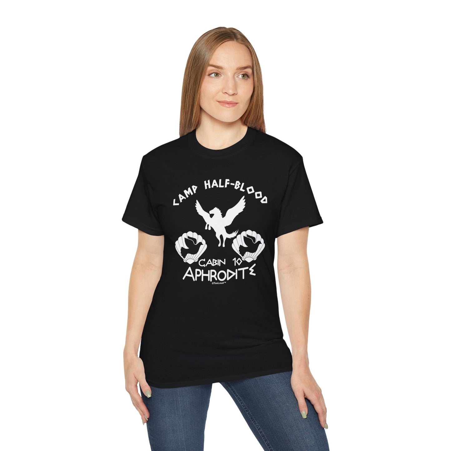 Cabin 10 Aphrodite Camp Half-Blood Women’s Dark T-Shirt by TOOLOUD™