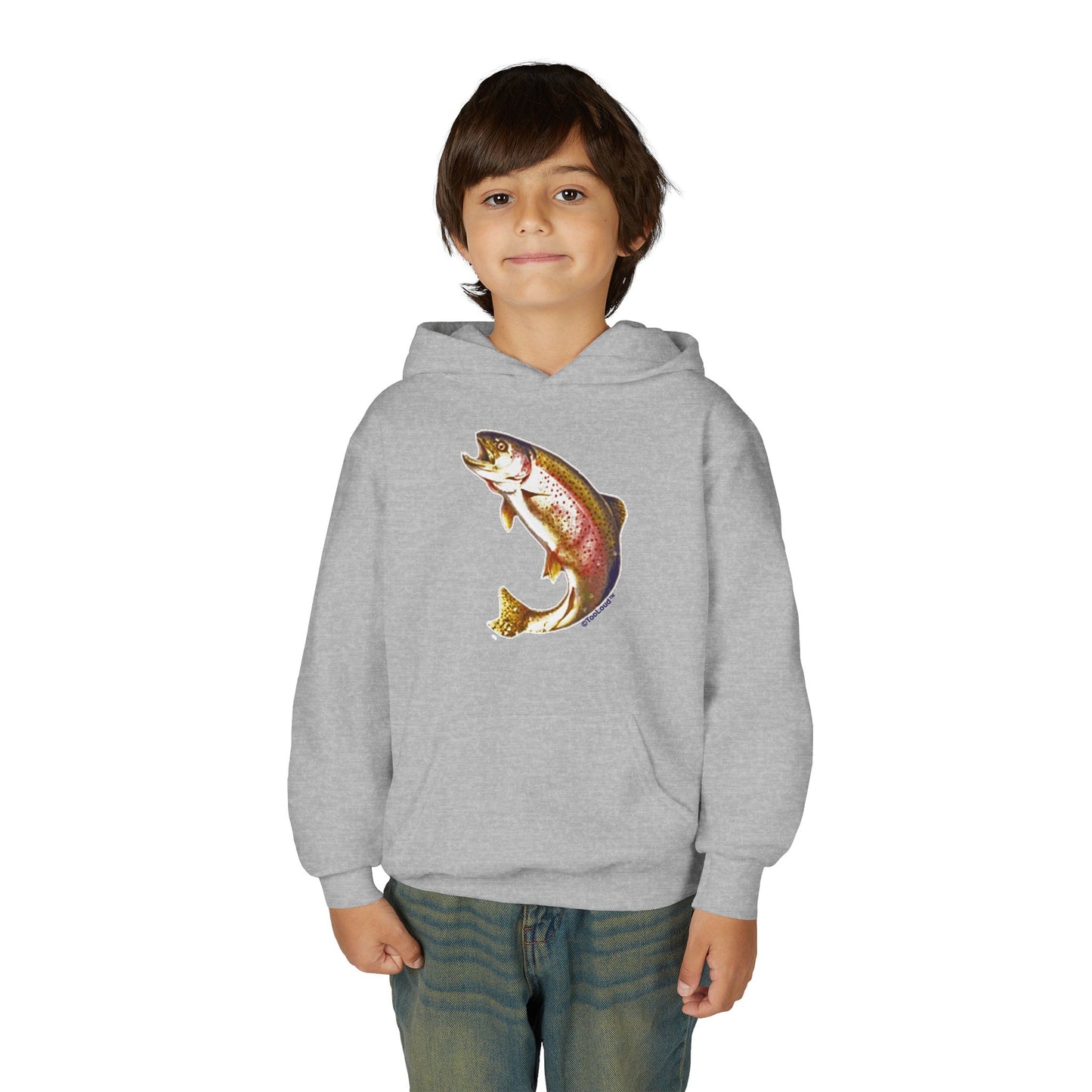 Rainbow Trout Youth Children’s Hoodie Sweatshirt by TOOLOUD