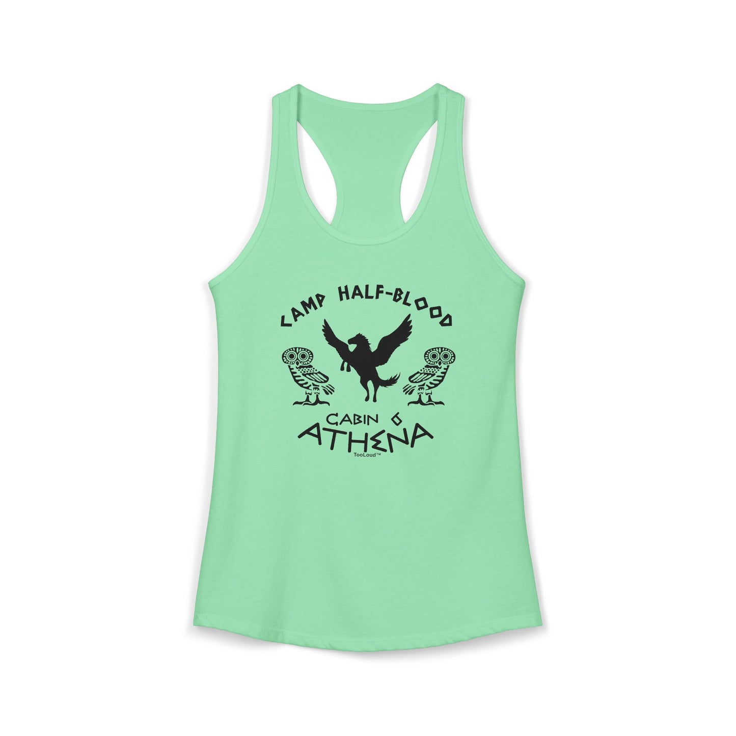 Camp Half-Blood Cabin 6 Athena Women's Racerback Tank Top by TOOLOUD