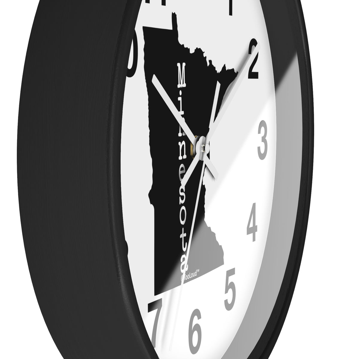 Minnesota – United States Shape 10" Round Wall Clock with Numbers by TOOLOUD