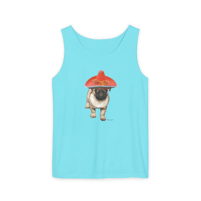 TOOLOUD Pug Dog with Sombrero Loose Adult Tank Top