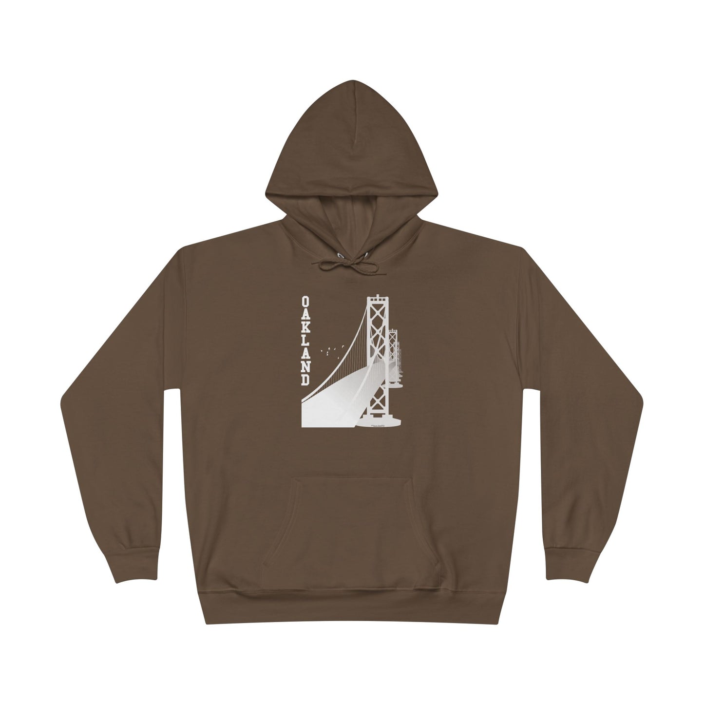Oakland Text Bay Bridge Dark Pullover Hoodie Sweatshirt by TOOLOUD