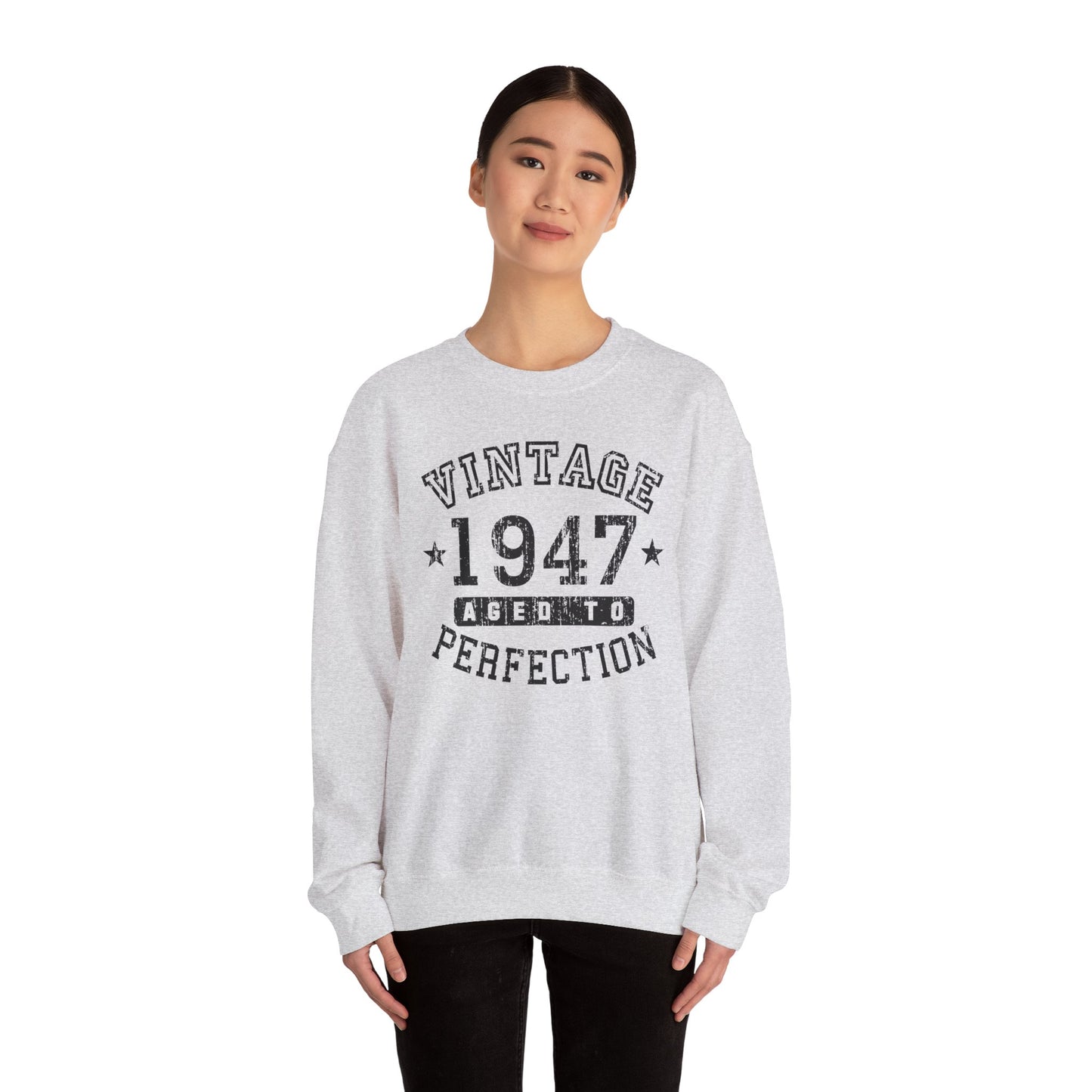 1947 - Vintage Birth Year Sweatshirt Adults Unisex by TOOLOUD