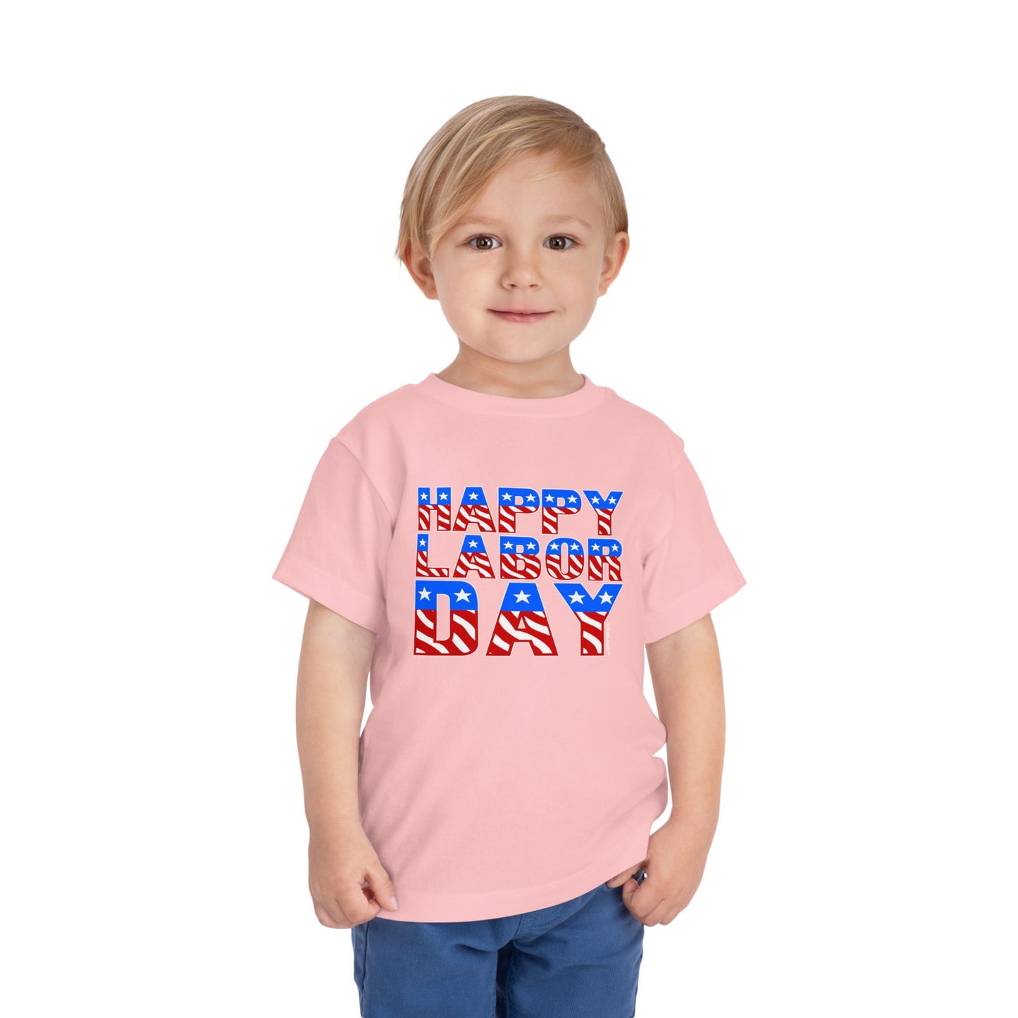 Happy Labor Day ColorText Toddler T-Shirt by TOOLOUD