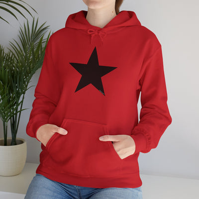 TOOLOUD Black Star Hooded Sweatshirt - Unisex