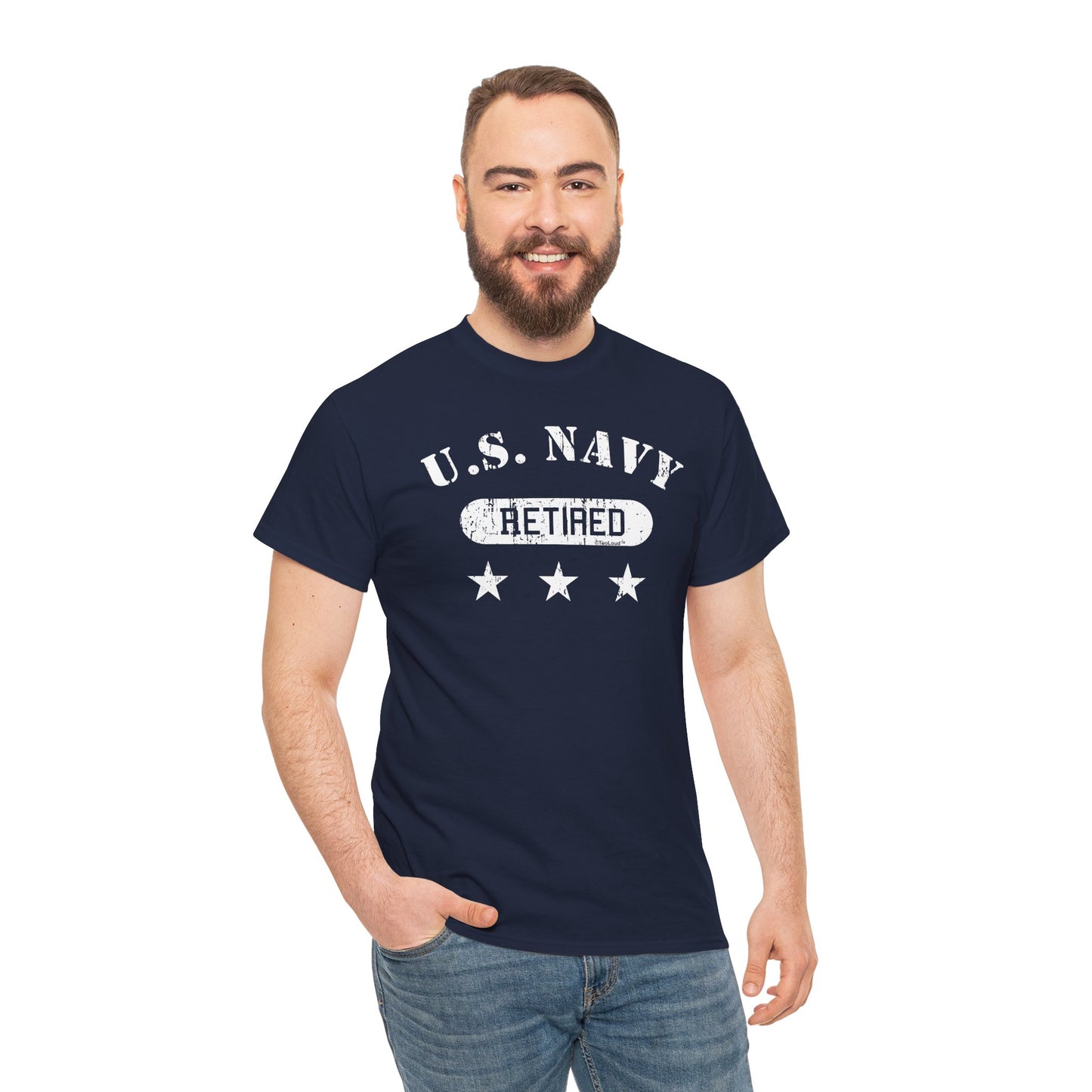 Retired Navy Adult Dark T-Shirt by TOOLOUD