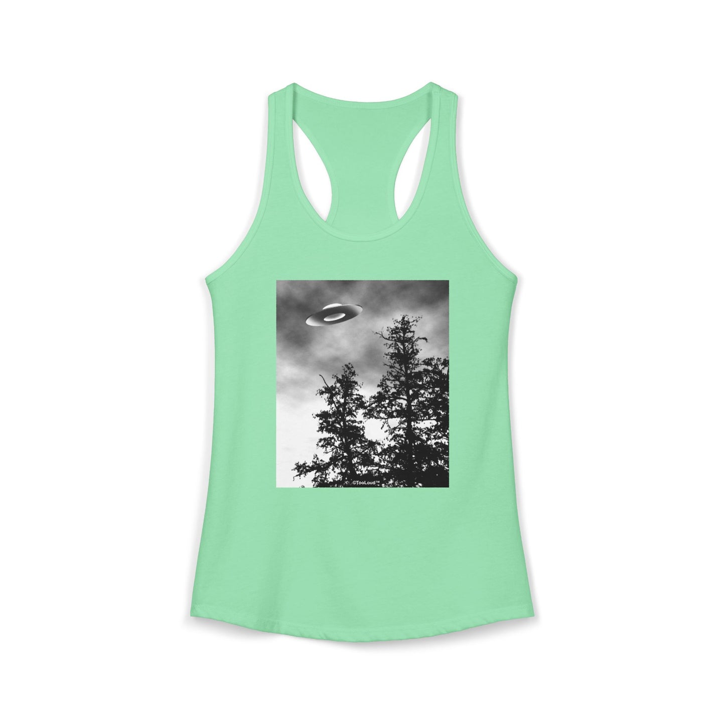 UFO Sighting – Extraterrestrial Women’s Racerback Tank Top by TOOLOUD