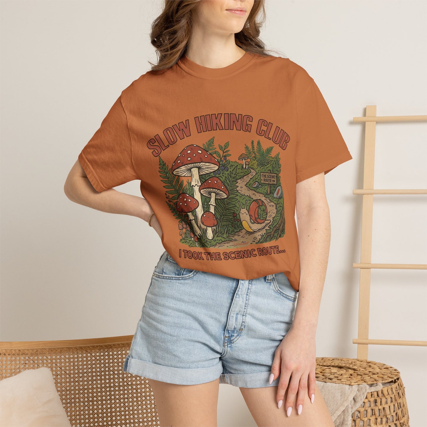 Slow Hiking Club Unisex Garment-Dyed Adult T-shirt