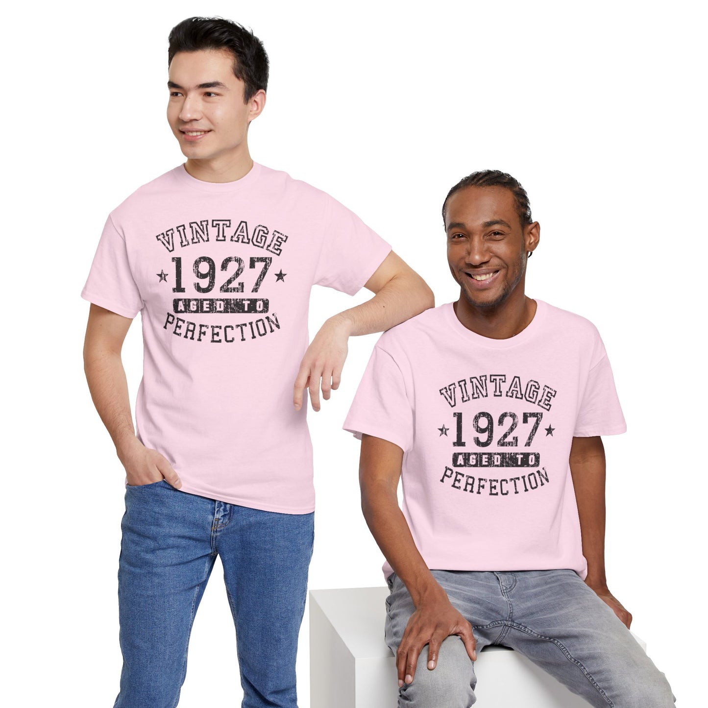 1927 – Adult Unisex Vintage Birth Year Aged to Perfection Birthday T-Shirt by TOOLOUD