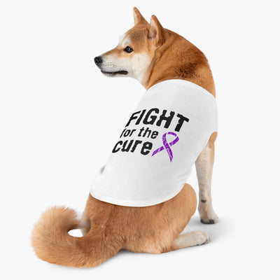 Fight for the Cure - Purple Ribbon Alzheimers Disease Stylish Cotton Dog Shirt