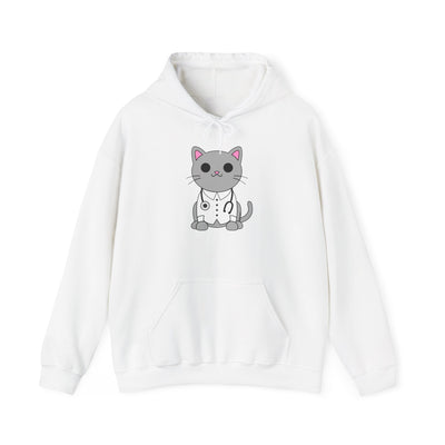 Dr. Cat MD - Cute Cat Design Unisex Hoodie Sweatshirt By TOOLOUD