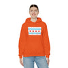 TOOLOUD Distressed Chicago Flag Design Unisex Hoodie Sweatshirt