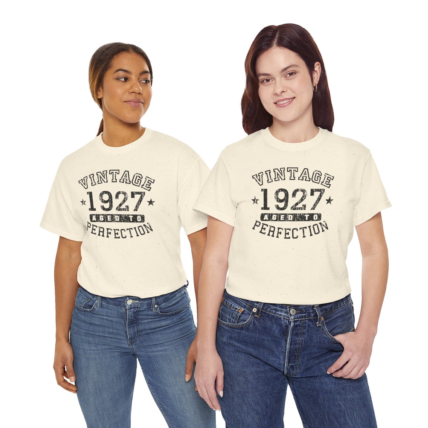 1927 – Adult Unisex Vintage Birth Year Aged to Perfection Birthday T-Shirt by TOOLOUD