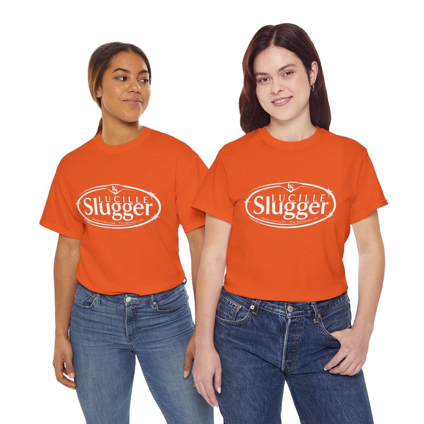 Lucille Slugger Logo Adult Dark T-Shirt by TOOLOUD