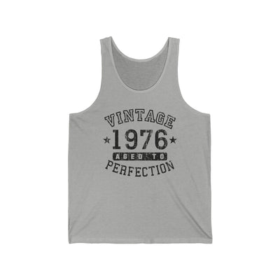 TooLoud 1976 Vintage Birth Year Tank Top | Retro Style Unisex Jersey Sleeveless Shirt