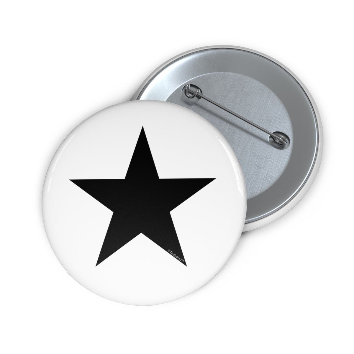 Black Star 2.25" or 3" Round Pin Button by TOOLOUD