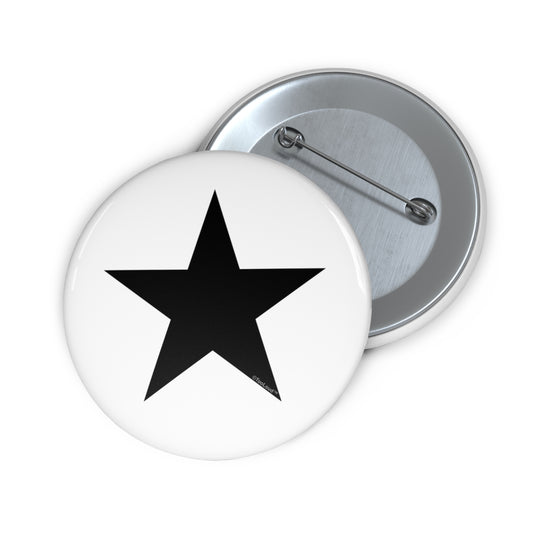 Black Star 2.25" or 3" Round Pin Button by TOOLOUD