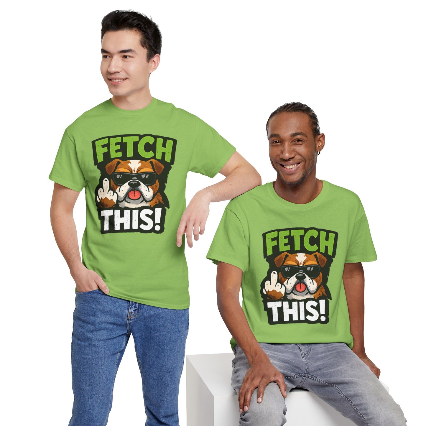 Fetch This! Middle Finger Adult Unisex T-Shirt by TOOLOUD