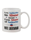 11 oz Coffee Mug for Libertarians Opposing Authority Abuse - TooLoud-11 OZ Coffee Mug-TooLoud-White-Davson Sales