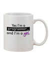 11 oz Coffee Mug for Programmer Girls - TooLoud-11 OZ Coffee Mug-TooLoud-White-Davson Sales