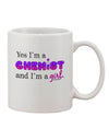 11 oz Coffee Mug for the Chemist Girl - TooLoud-11 OZ Coffee Mug-TooLoud-White-Davson Sales