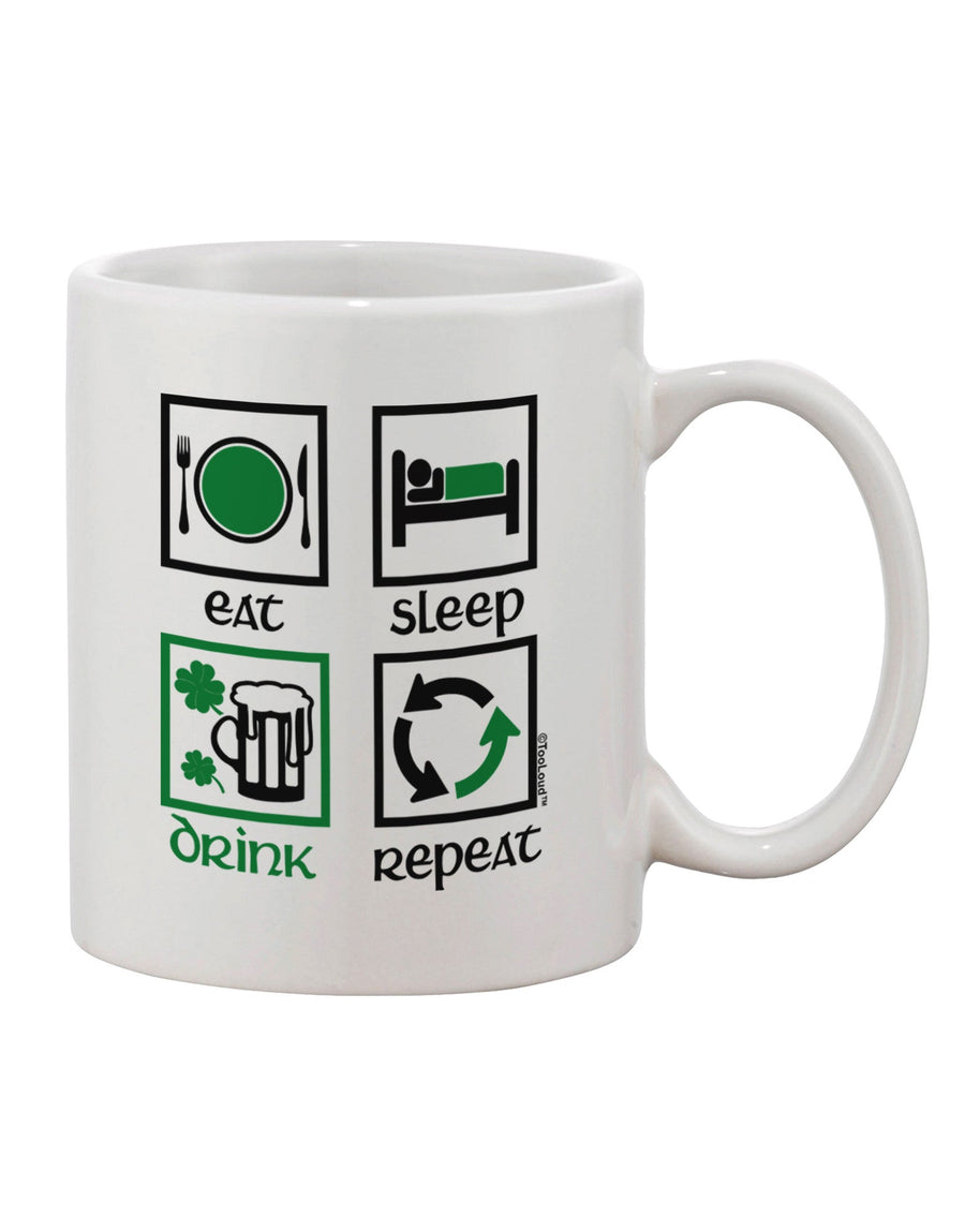 11 oz Coffee Mug for the Enthusiastic Green Beer Drinker - TooLoud-11 OZ Coffee Mug-TooLoud-White-Davson Sales