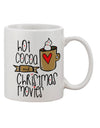 TooLoud Hot Cocoa and Christmas Movies Printed 11oz Coffee Mug
