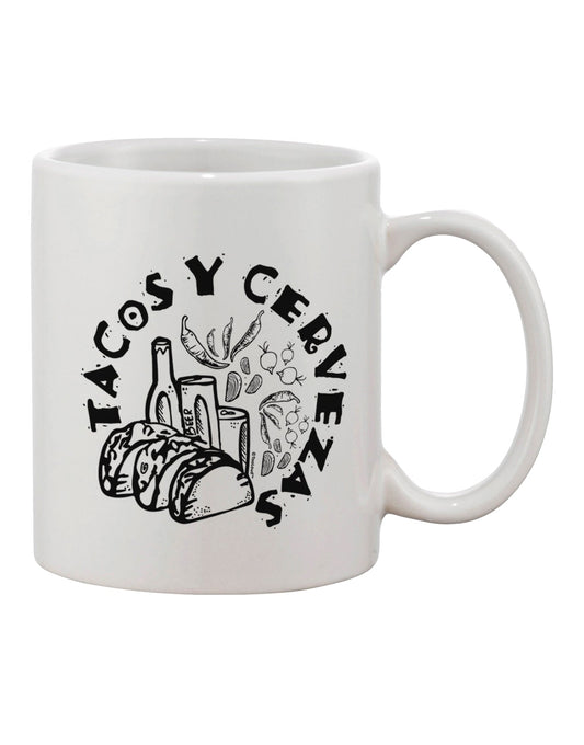 11 oz Coffee Mug - Perfect for Tacos and Cervezas Connoisseurs - TooLoud-11 OZ Coffee Mug-TooLoud-Davson Sales