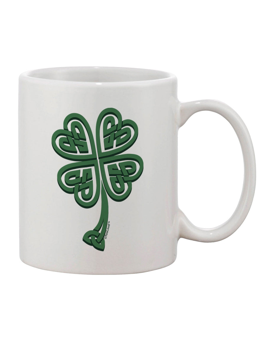 11 oz Coffee Mug with 3D Style Celtic Knot and 4 Leaf Clover Print - TooLoud-11 OZ Coffee Mug-TooLoud-White-Davson Sales