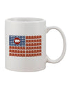 11 oz Coffee Mug with American Bacon Flag Print - TooLoud-11 OZ Coffee Mug-TooLoud-White-Davson Sales