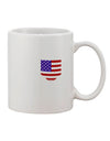 11 oz Coffee Mug with American Flag Faux Pocket Design - Crafted by a Drinkware Expert-11 OZ Coffee Mug-TooLoud-White-Davson Sales