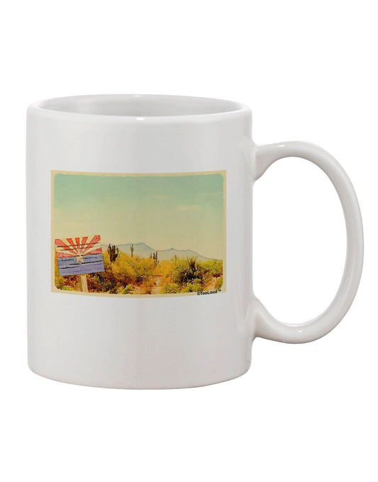 11 oz Coffee Mug with Arizona Scene Watercolor Print - TooLoud-11 OZ Coffee Mug-TooLoud-White-Davson Sales