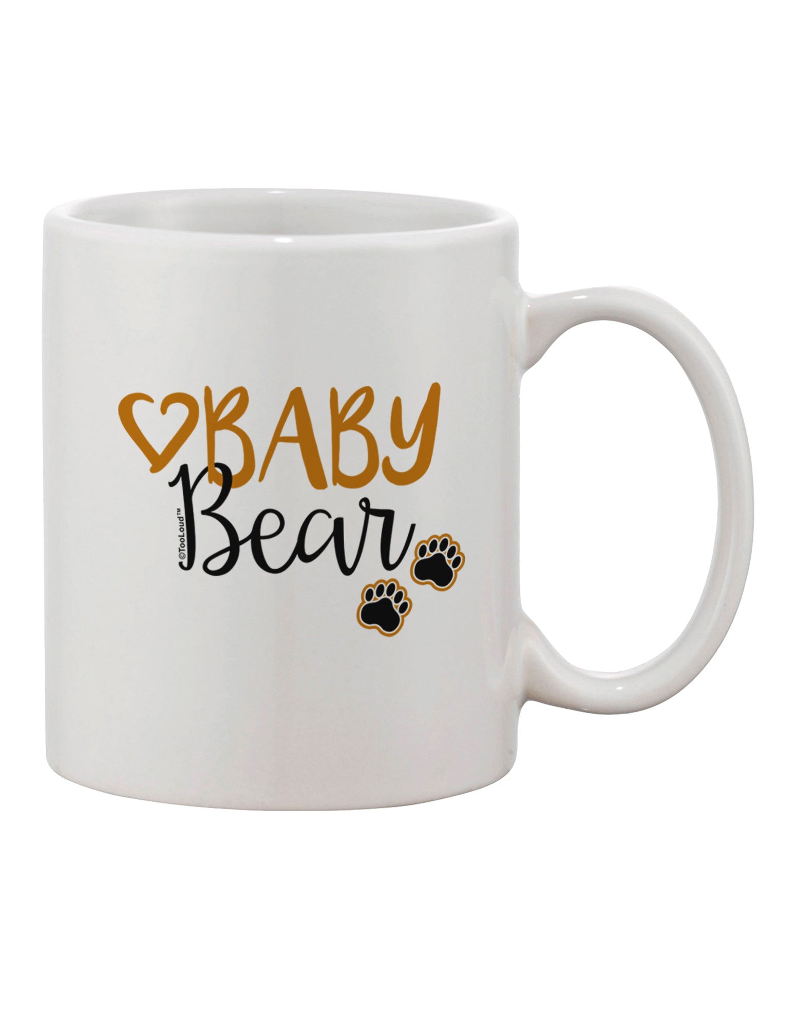 11 oz Coffee Mug with Baby Bear Paws Design - TooLoud-11 OZ Coffee Mug-TooLoud-White-Davson Sales