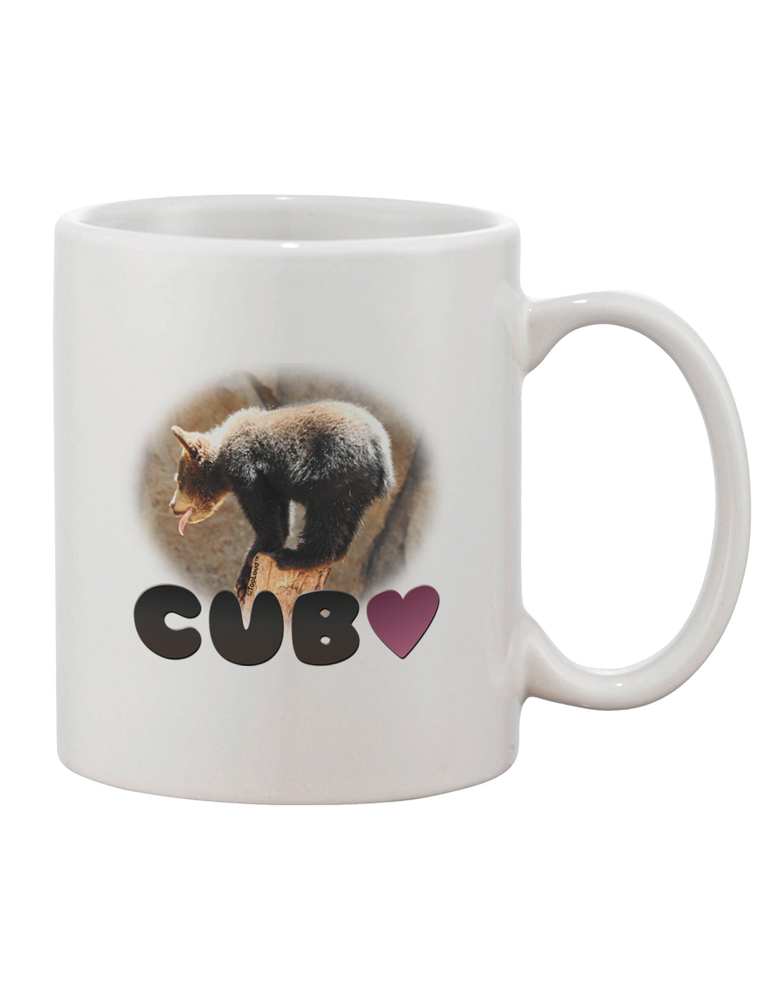 11 oz Coffee Mug with Balancing Bear Cub Design - TooLoud-11 OZ Coffee Mug-TooLoud-White-Davson Sales
