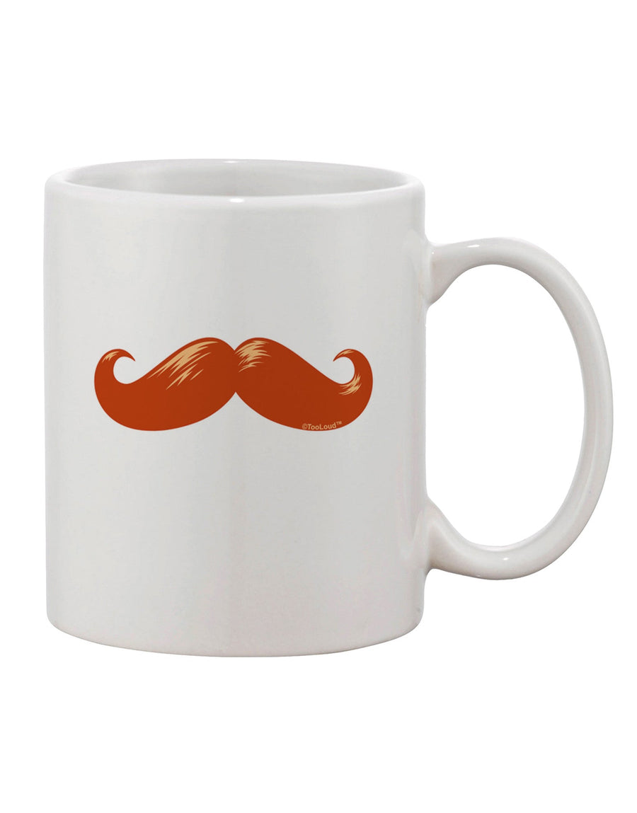 11 oz Coffee Mug with Big Redhead Mustache Print - TooLoud-11 OZ Coffee Mug-TooLoud-White-Davson Sales