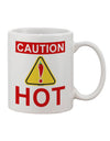 11 oz Coffee Mug with Caution Hot Chili Pepper Sign - TooLoud-11 OZ Coffee Mug-TooLoud-White-Davson Sales