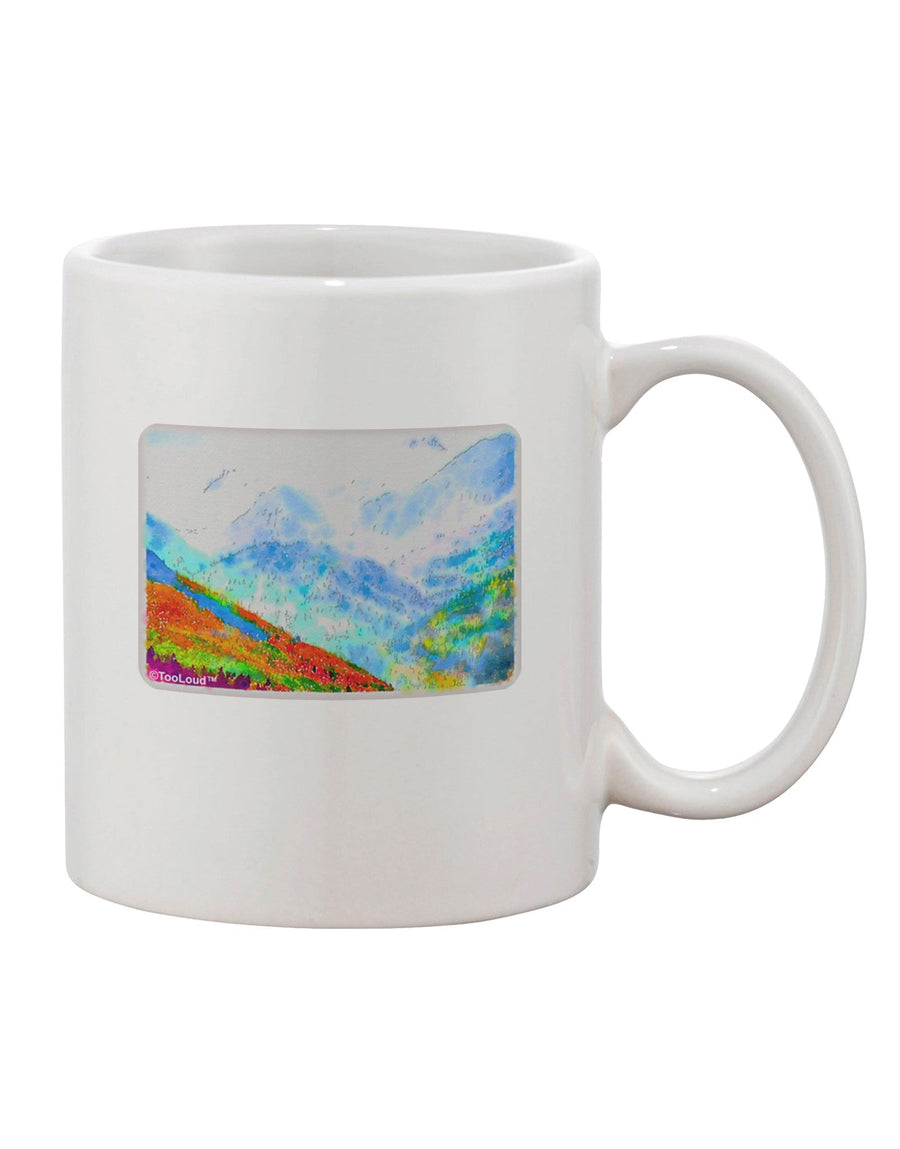 11 oz Coffee Mug with CO Fog Mountains Watercolor Print - TooLoud-11 OZ Coffee Mug-TooLoud-White-Davson Sales