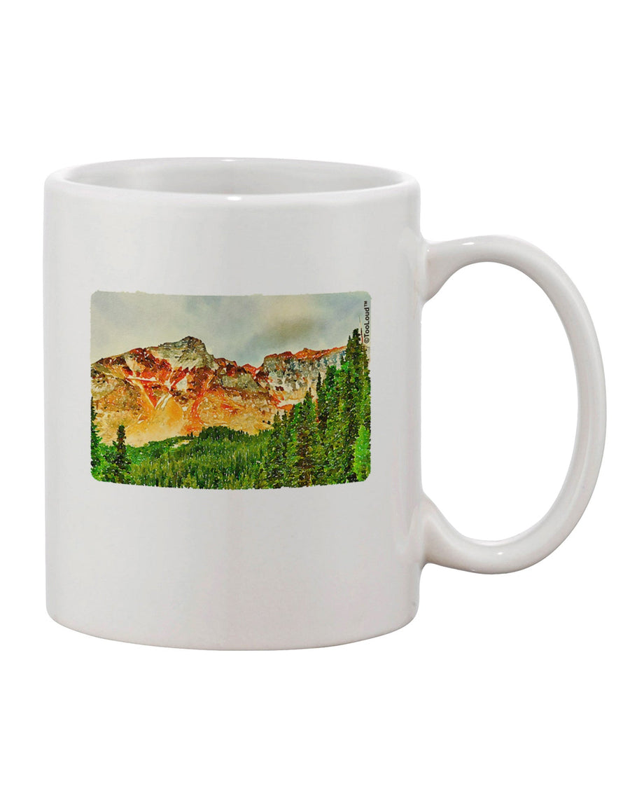 11 oz Coffee Mug with Colorado Forest Watercolor Print - TooLoud-11 OZ Coffee Mug-TooLoud-White-Davson Sales