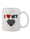 11 oz Coffee Mug with Cute Black Labrador Retriever Dog Print - Expertly Crafted by TooLoud-11 OZ Coffee Mug-TooLoud-White-Davson Sales