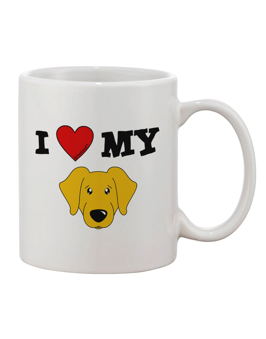 11 oz Coffee Mug with Cute Yellow Labrador Retriever Dog Print - Expertly Crafted by TooLoud-11 OZ Coffee Mug-TooLoud-White-Davson Sales