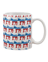 11 oz Coffee Mug with Democratic Symbol Print - TooLoud-11 OZ Coffee Mug-TooLoud-White-Davson Sales