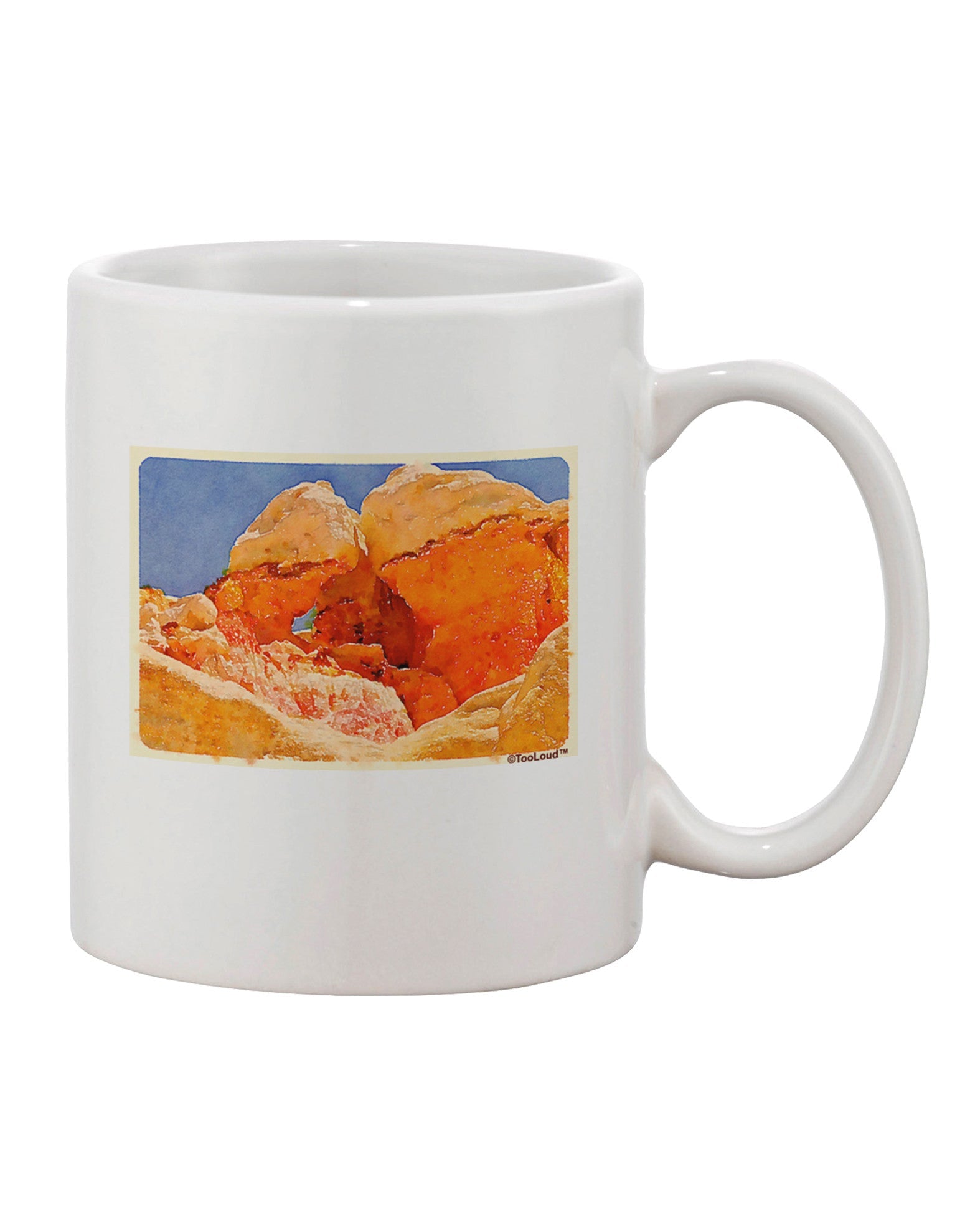 11 oz Coffee Mug with Desert Landscape Watercolor Print - TooLoud-11 OZ Coffee Mug-TooLoud-White-Davson Sales